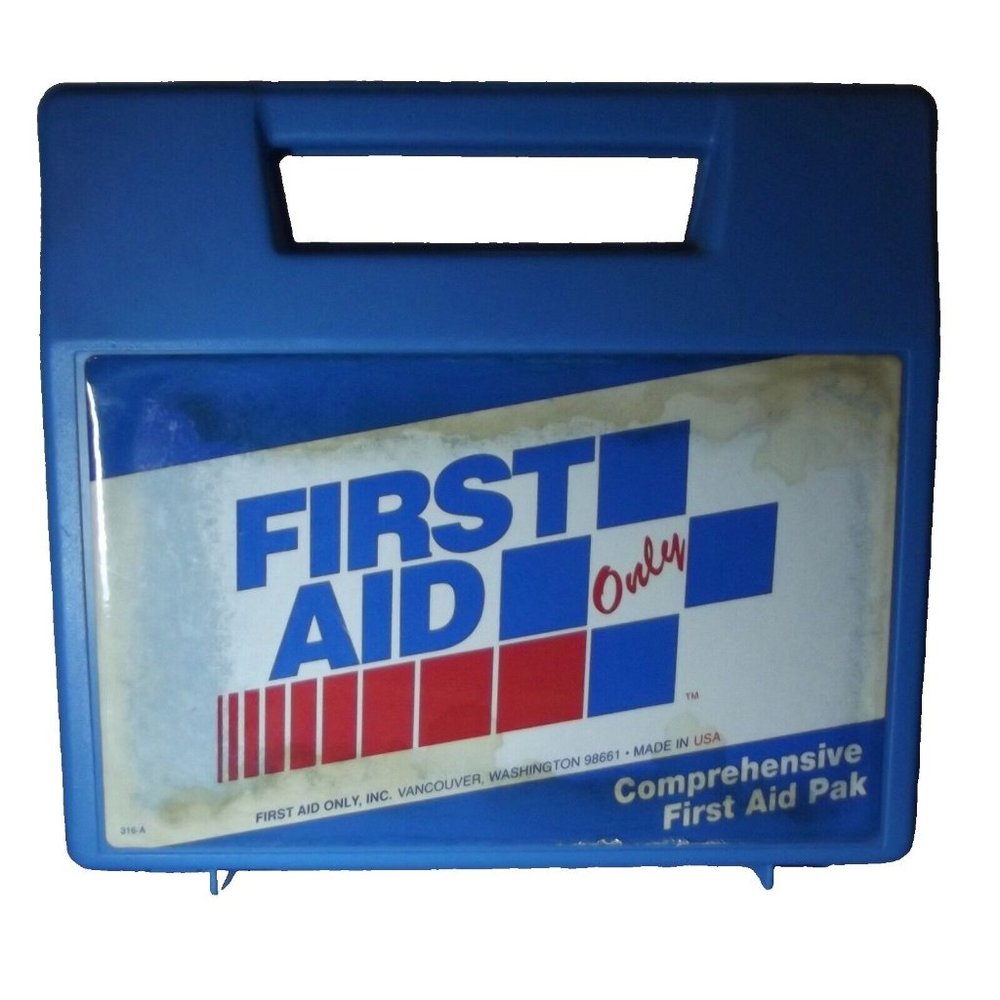 Vtg First Aid Only Inc 9”x8” Comprehensive Pak Blue(Case Only) Vancouver, WA USA